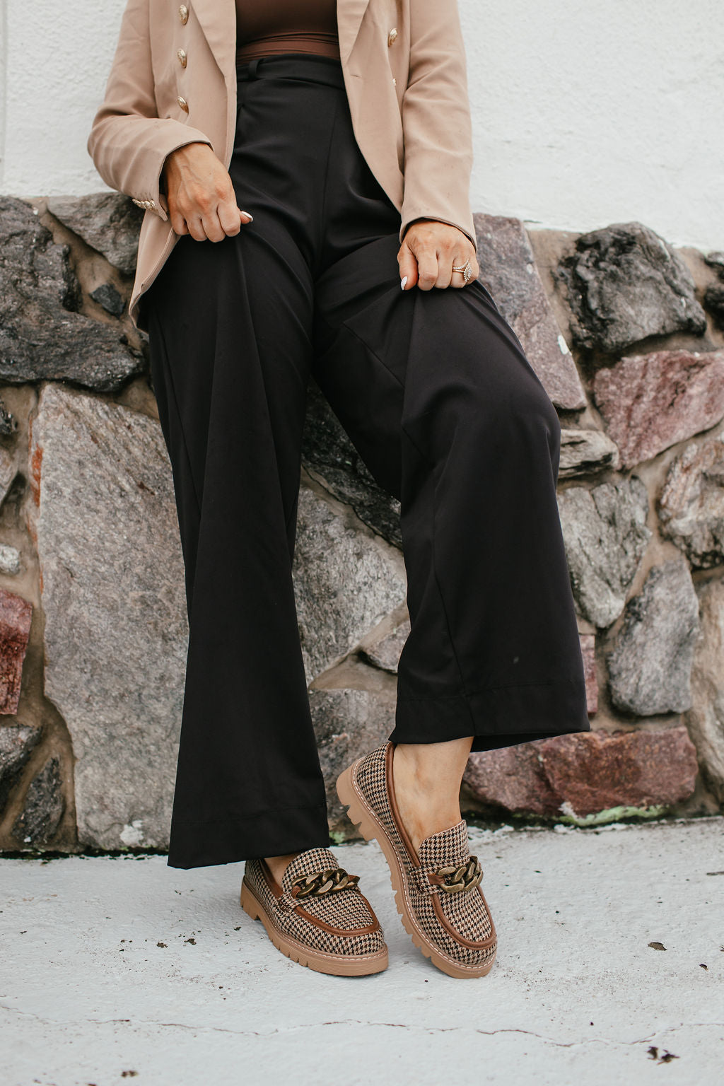 Corky's Black Tan Houndstooth Not Literally Shoes
