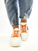 Corky's Orange Crinkle Metallic Tailgate Sneakers