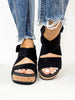 Corky's Black Faux Suede Guilty Pleasure Sandals - FINAL SALE