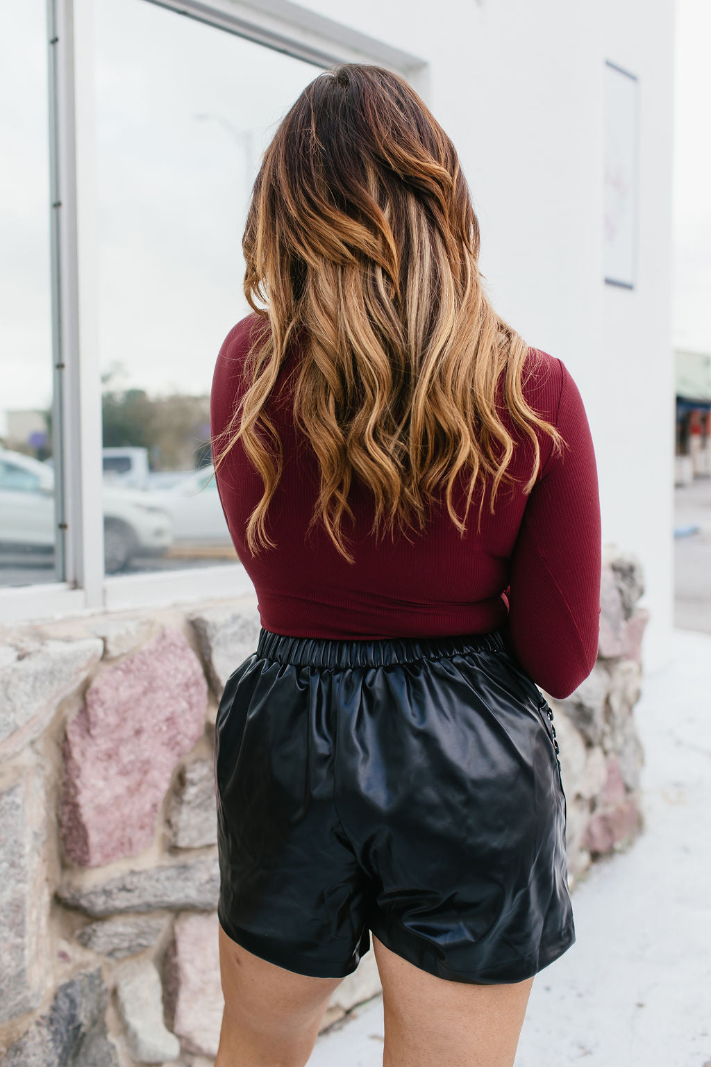 Rebel Heart Faux Leather Shorts
