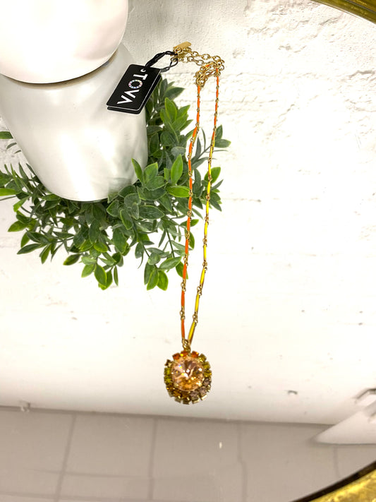 Tova Dawnie Necklace in Orange Yellow - FINAL SALE