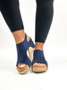 Corky's Navy Suede Carley Sandals