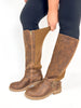 Corky's Mahogany Hay Bale Wide Calf Friendly Boots