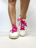 Corky's White Pink Friend Zone Sneakers