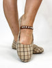 Corky's Tan Plaid Tea Time Flats
