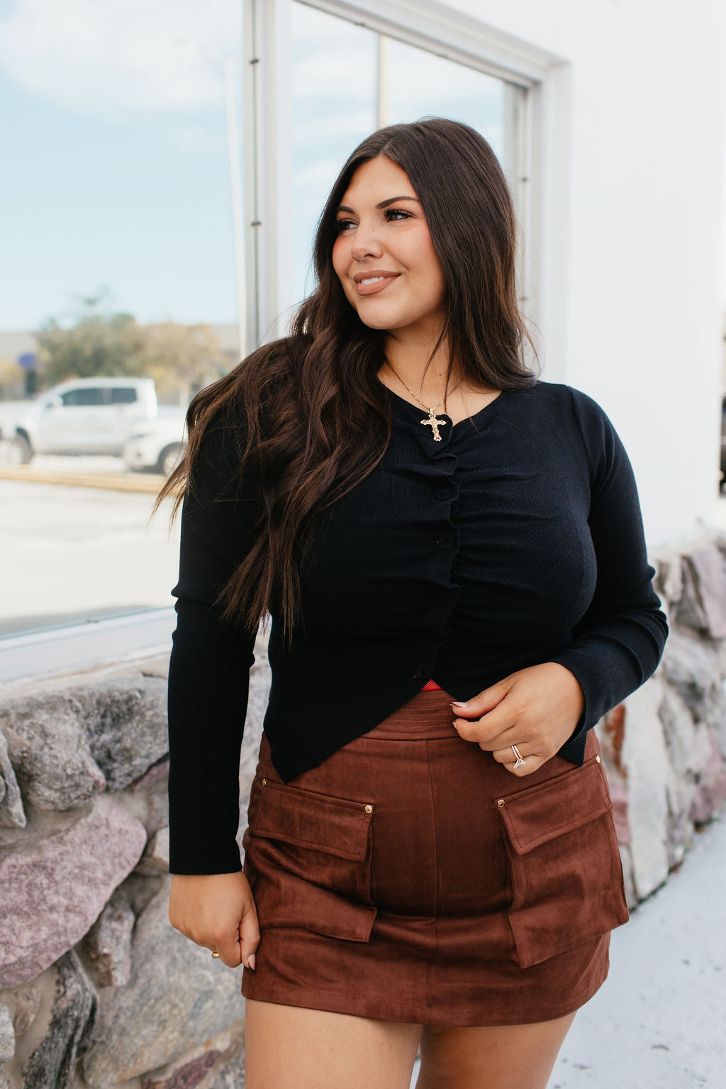 Pocket Perfect Suede Skirt