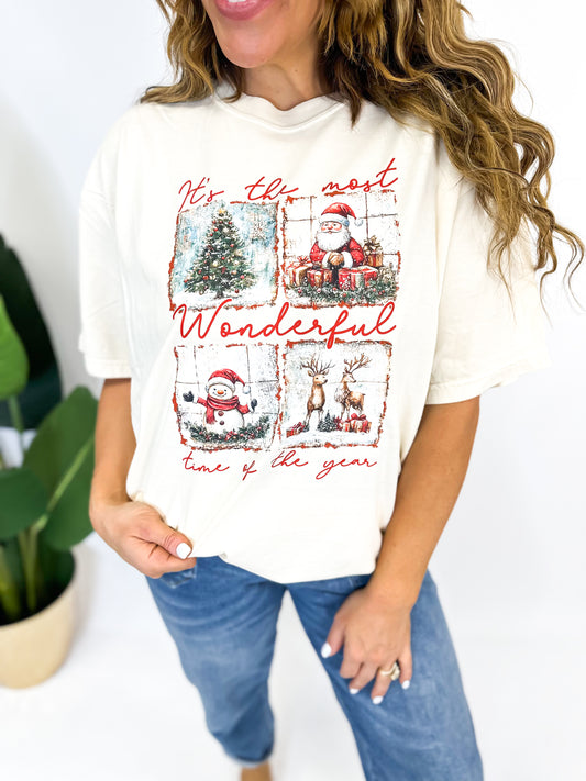 Retro Christmas Graphic Tee - FINAL SALE