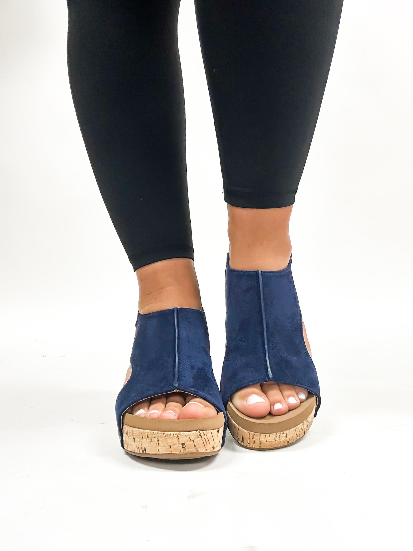 Corky's Navy Suede Carley Sandals