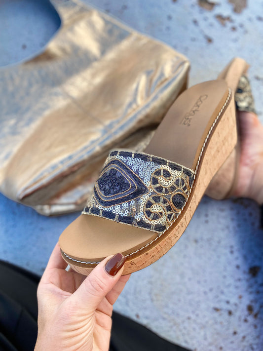 Corky's Black Wanderlust Wedges