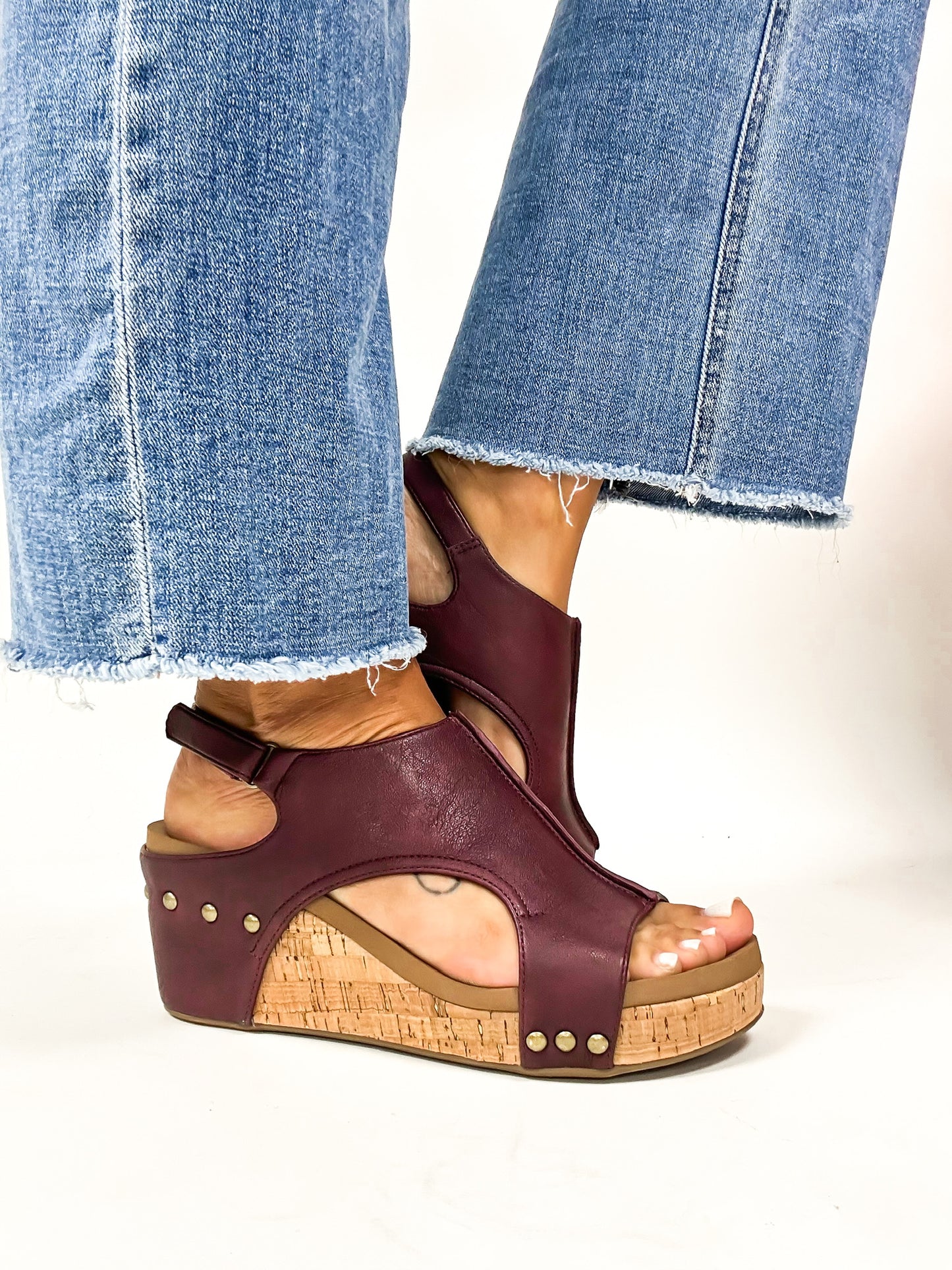 Corky's Burgundy Smooth Carley Sandals