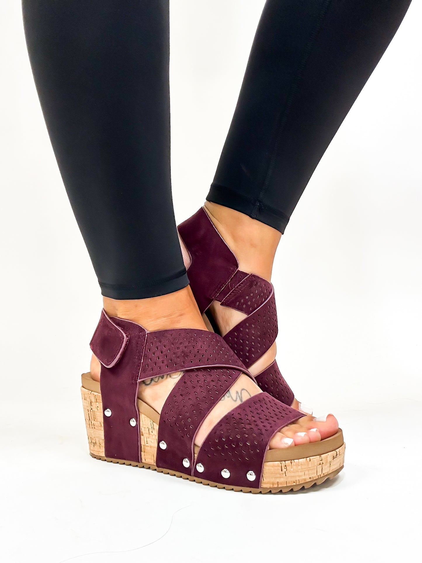 Corky's Wine Faux Suede Guilty Pleasure Sandals