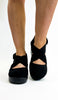 Corky's Black Faux Suede Case Closed Shoes