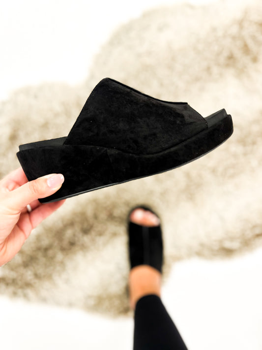 Corky's Black Faux Suede Here For It Shoes