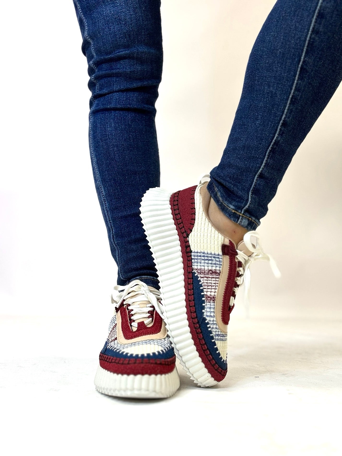 Corky's Burgundy Multi Adventure Sneakers