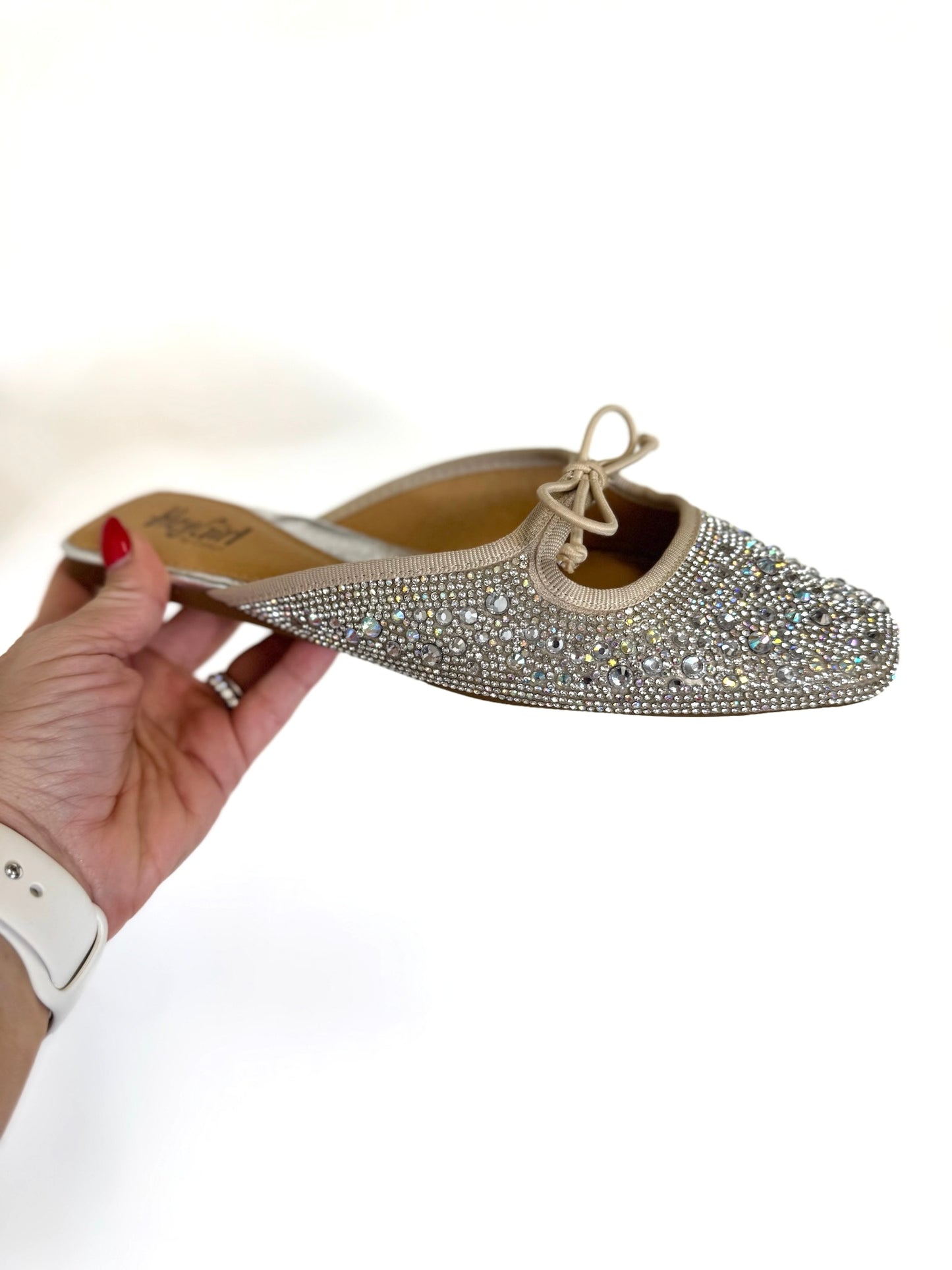 Presale: Corky's Clear Rhinestones Tongue Tied Flats