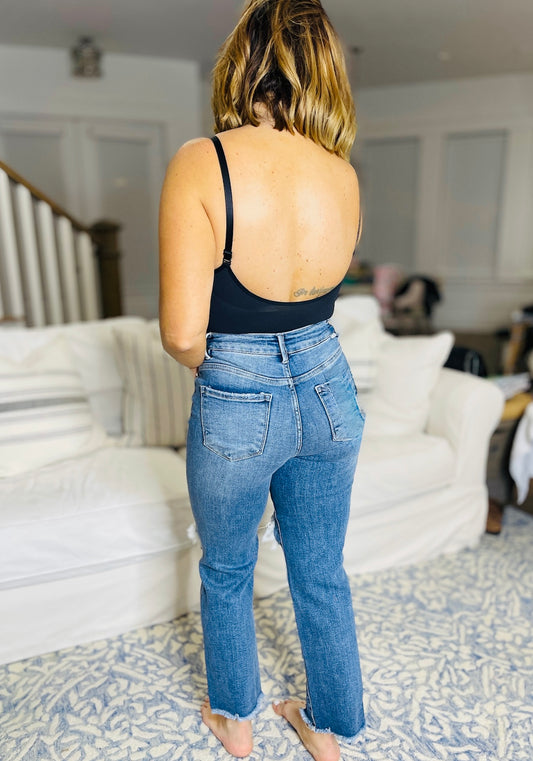 Presale: Risen About Damn Time Crop Jeans