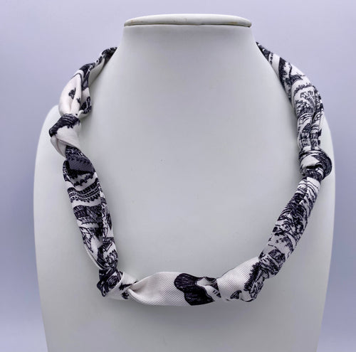 Making a Comeback Knotted Scarf Necklace