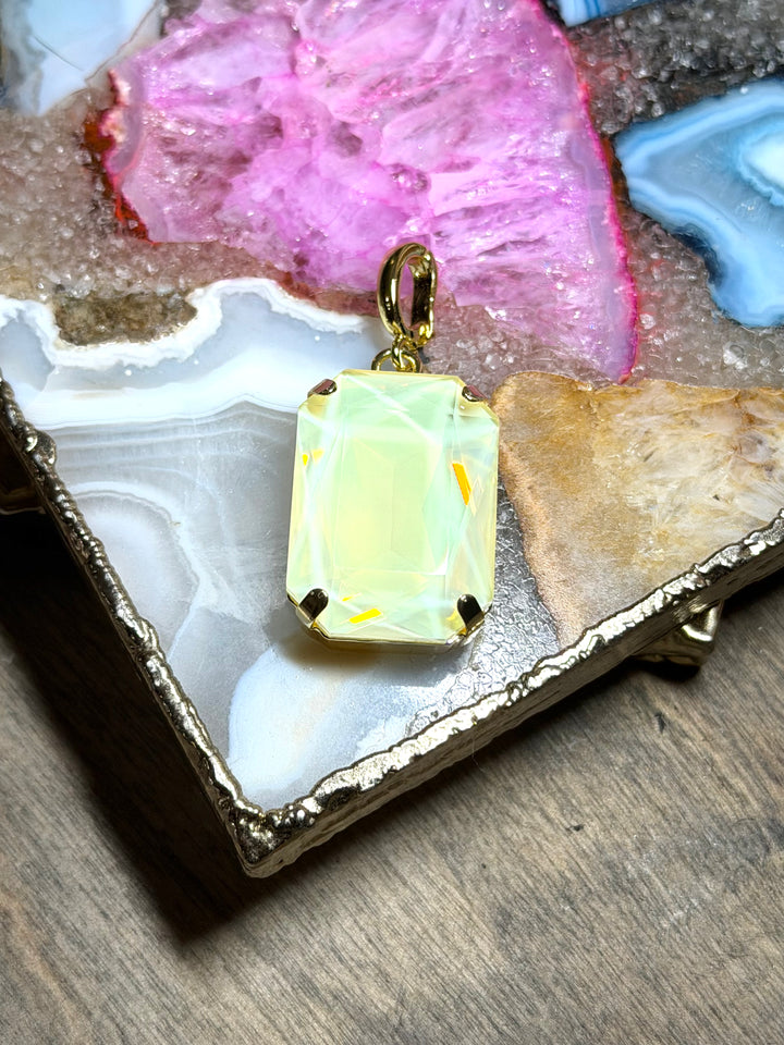 Rectangular Charm in Creamy Opal