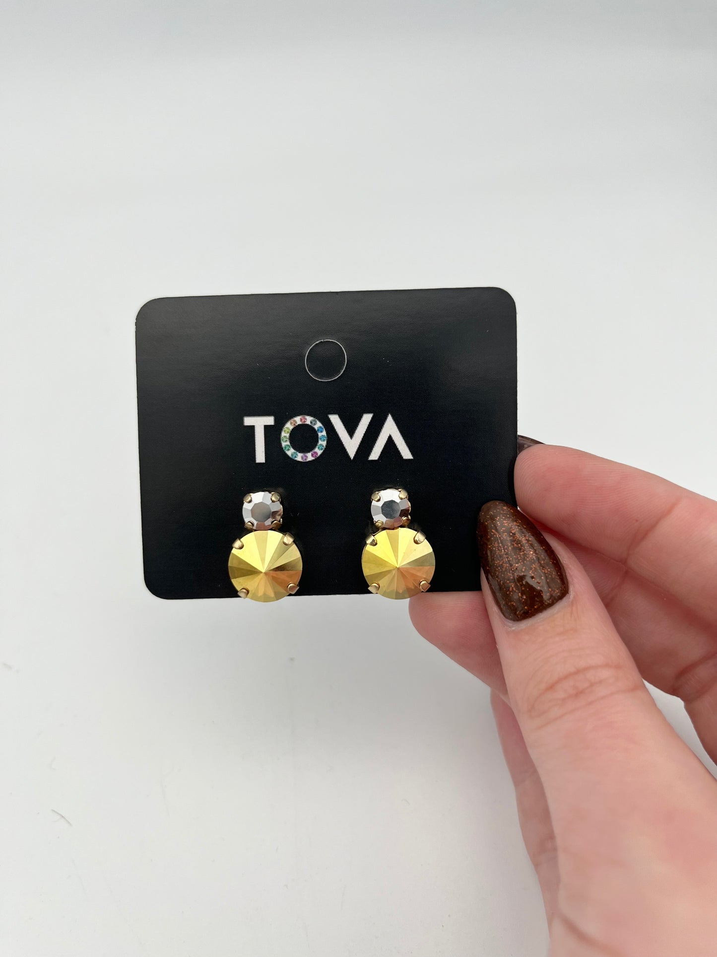 Tova Baby Maegan Earrings in Antique Gold/Mixed Metal