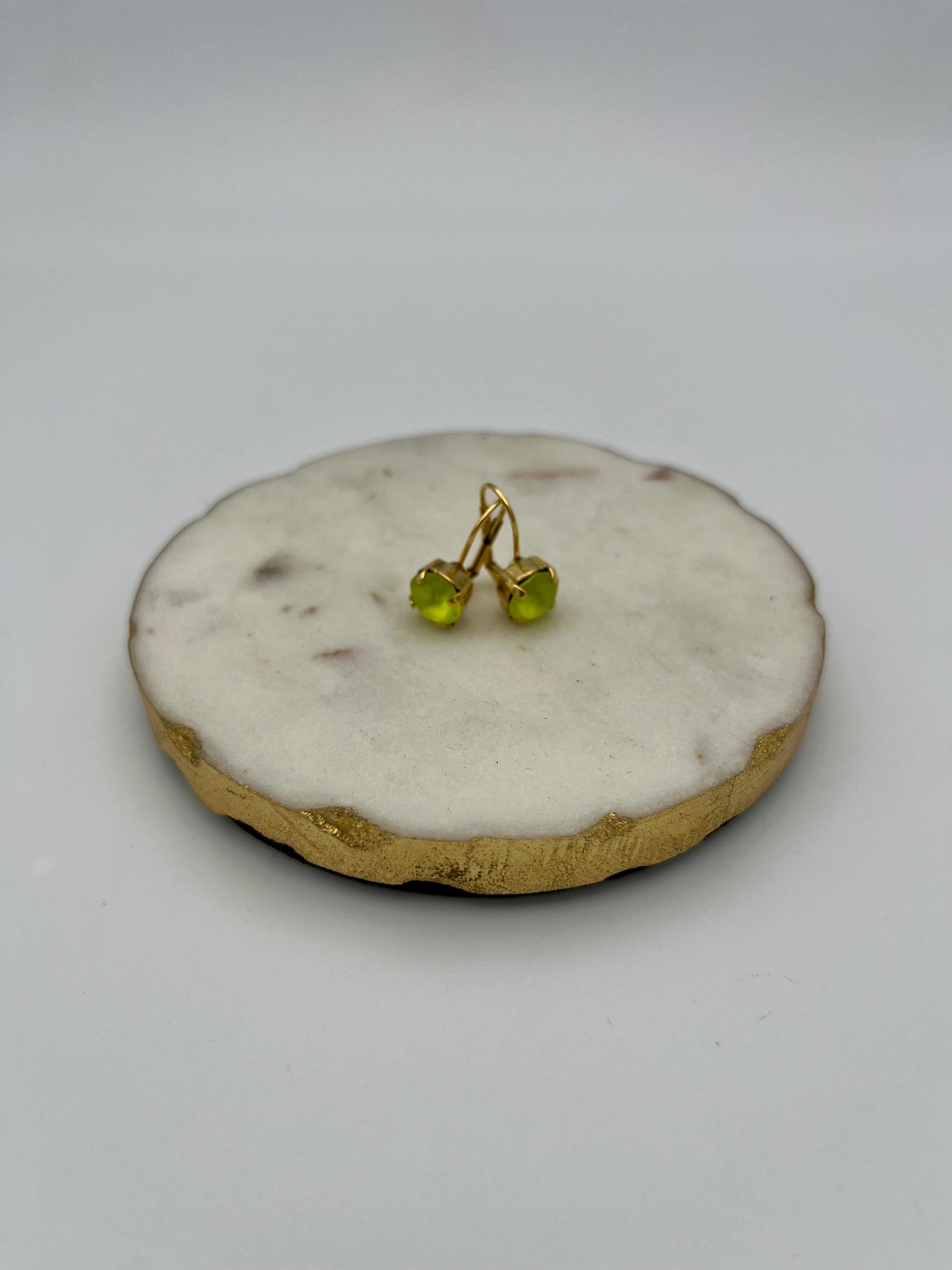 Tova Oakland Hook Earrings in Citrus Lime Matt