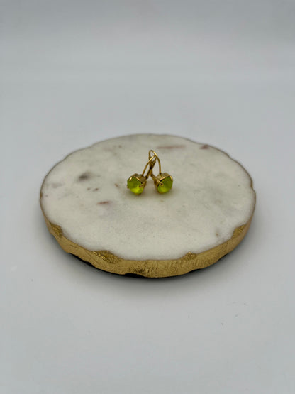 Tova Oakland Hook Earrings in Citrus Lime Matt