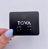 Tova Oakland Studs in Rose Gold with Jet Stones