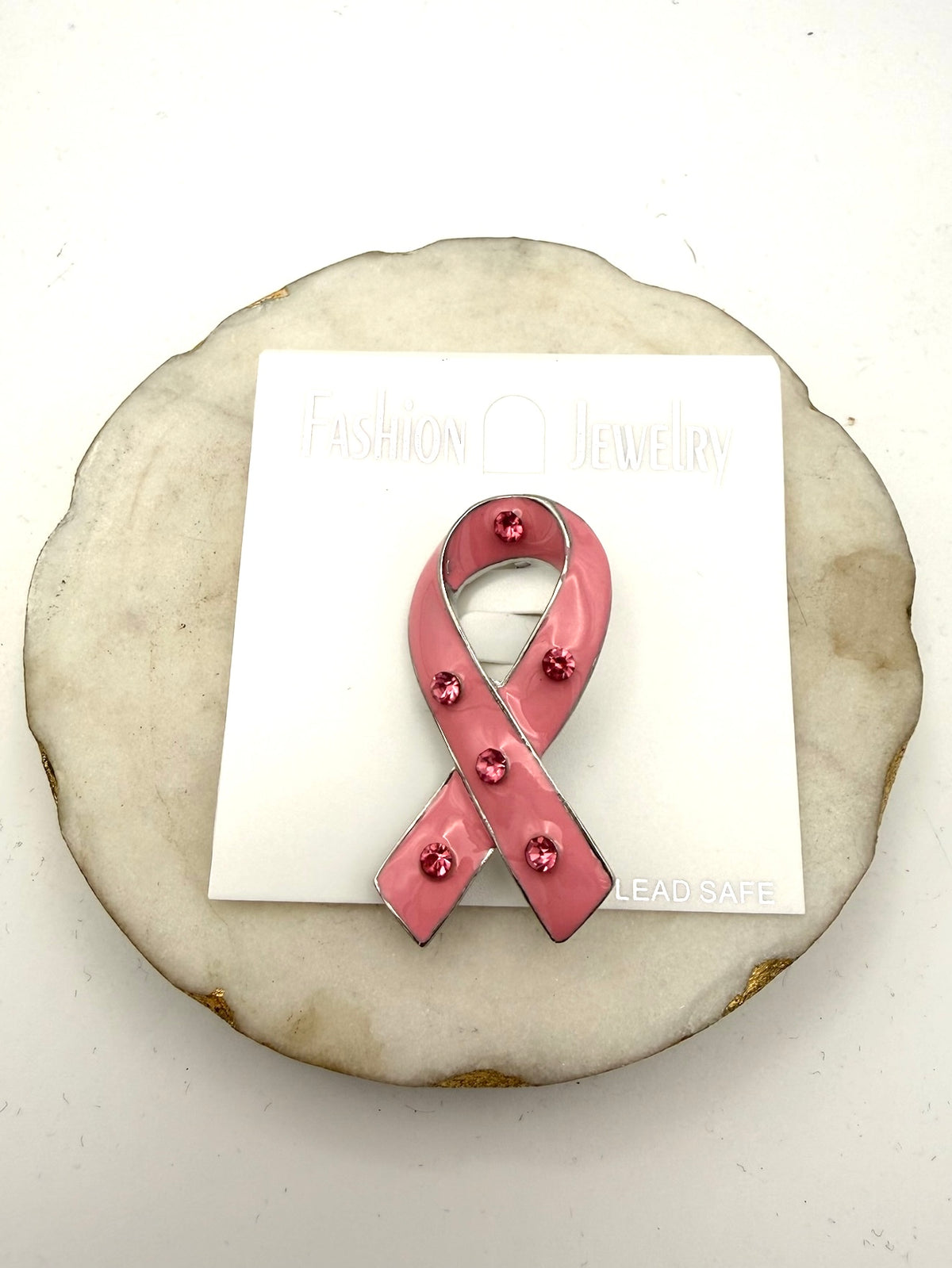 Pink Ribbon Brooch