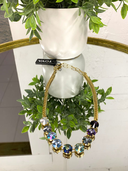 Tova Mini Sofia Necklace in Midnight Sky - Gold - FINAL SALE