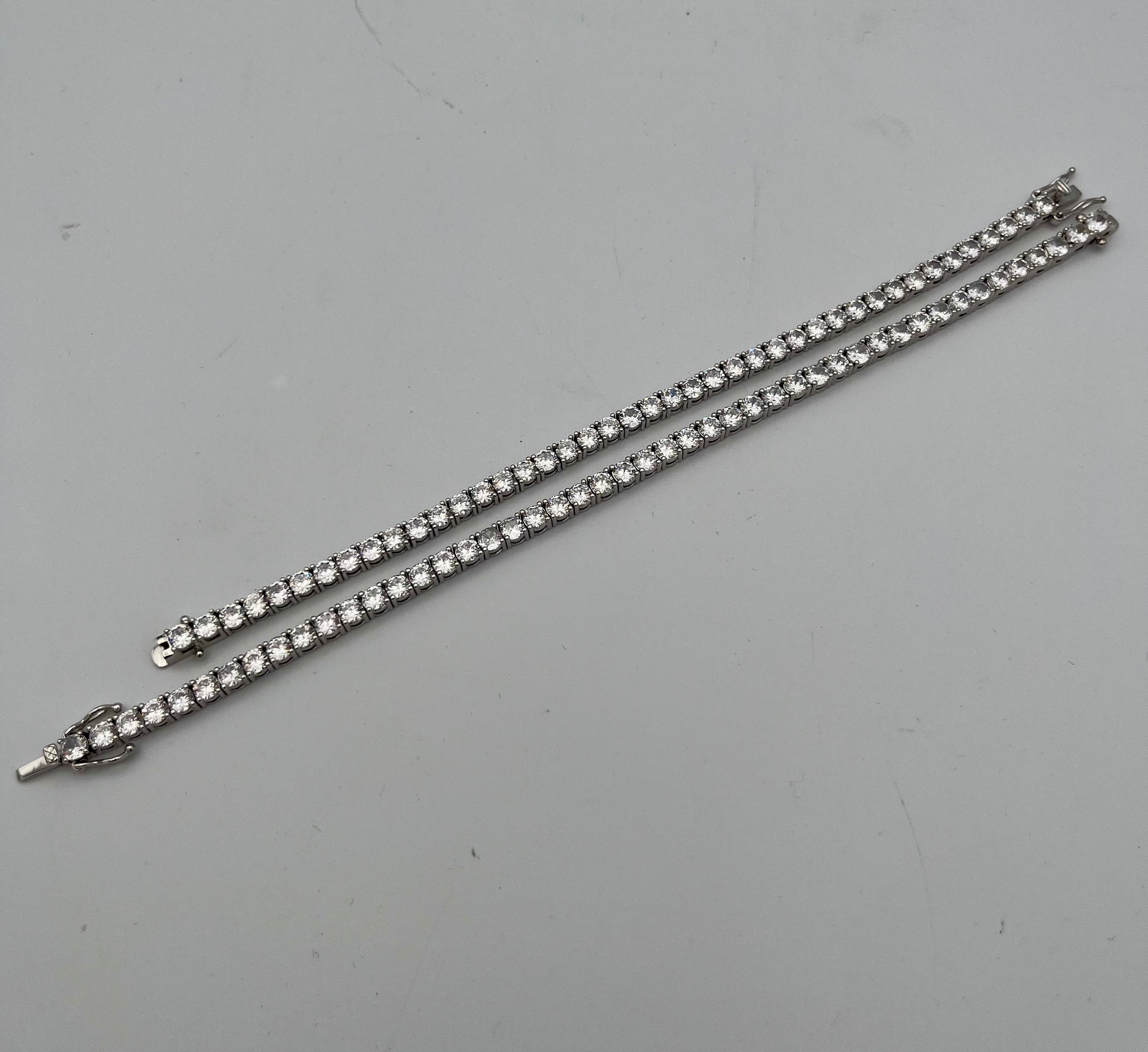 Clear 4mm Rhinestone Tennis Bracelet