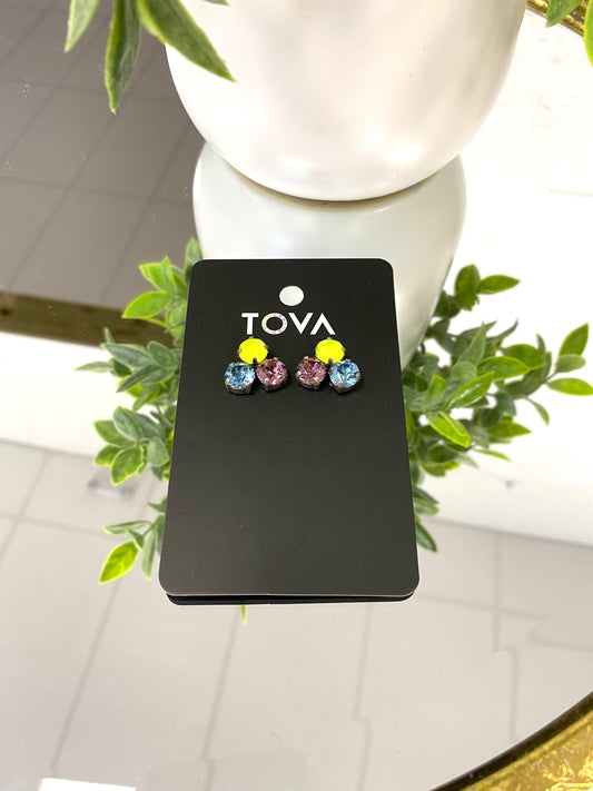 Tova Ines Earrings in Antique Silver/Yellow - FINAL SALE