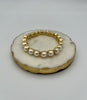 Pearl Stretch Bracelet in Gold