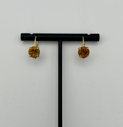 Tova Oakland Hook Earrings In Smoked Topaz Brandy