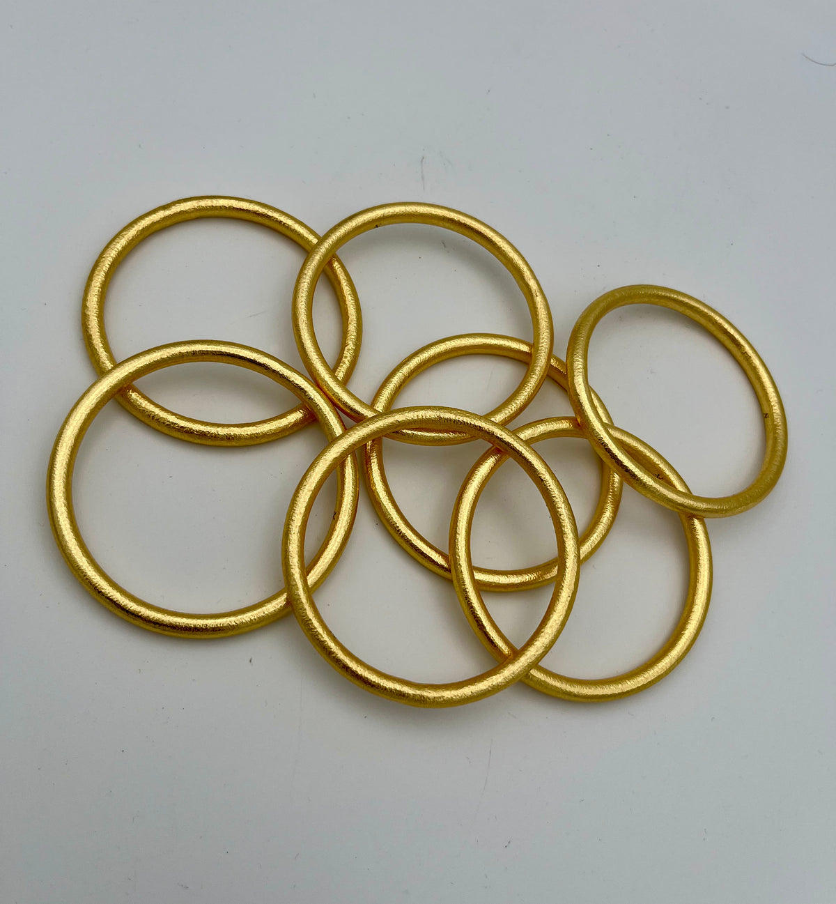 Daphne Matte Gold Bangle Bracelet – Macoma Boutique