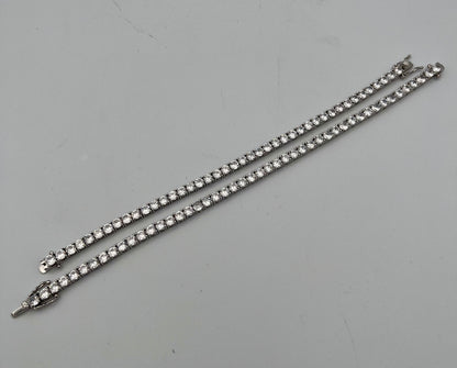 Clear 4mm Rhinestone Tennis Bracelet