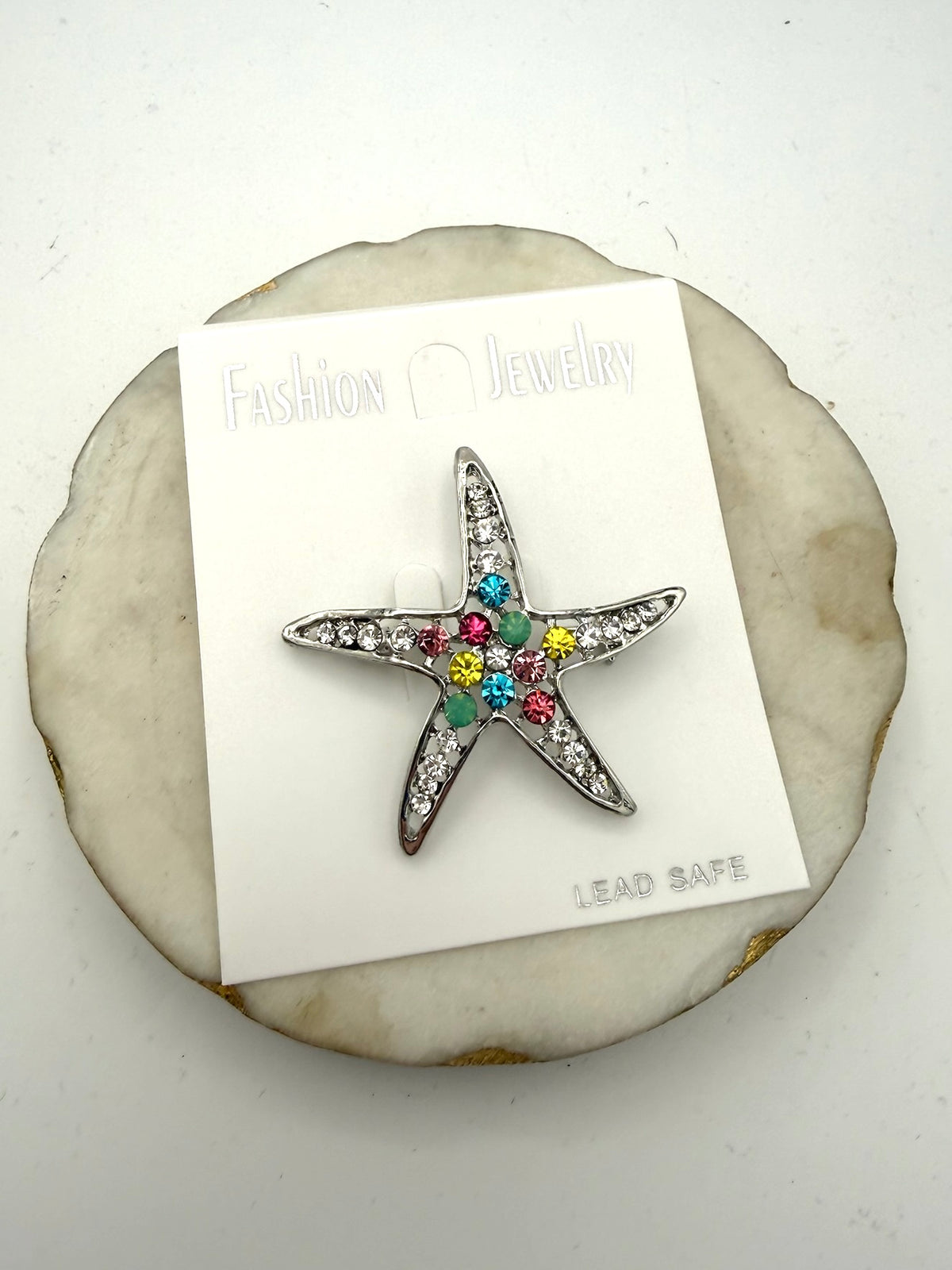 Starfish Brooch In Multicolor