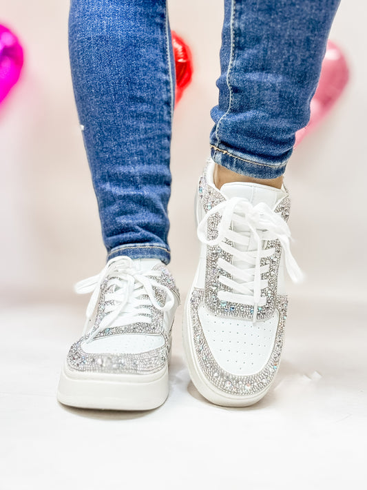 Corky's Clear Rhinestones Pregame Sneakers