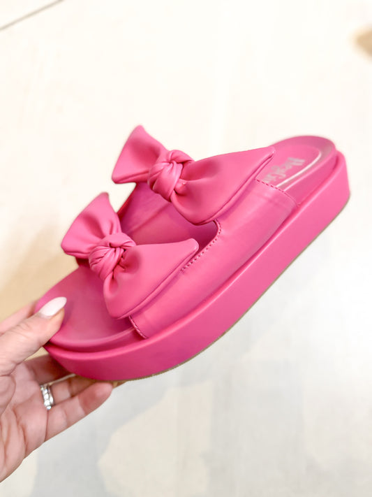 Presale: Corky's Hot Pink Lil Bit Knotty Sandals