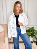 Intricate Denim Jacket in Off White - Reg/Curvy