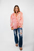 Floral Whimsy Denim Jacket in Pink