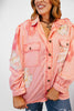 Floral Whimsy Denim Jacket in Pink