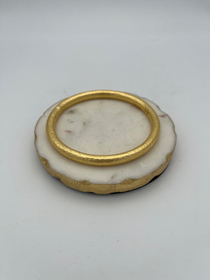 Daphne Matte Gold Bangle Bracelet