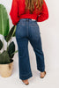 Risen Retro Stitch Crop Jeans - Reg & Curvy