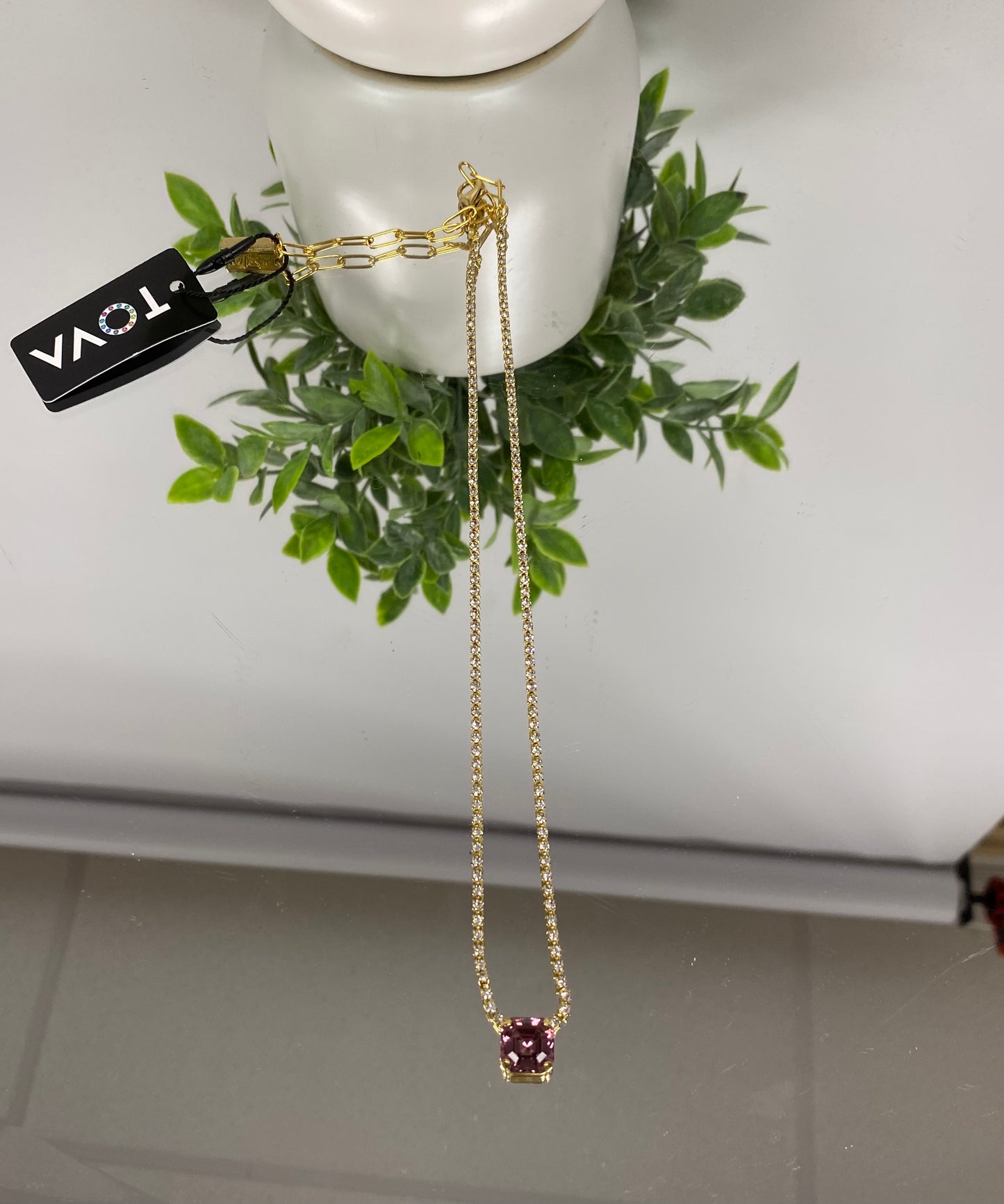 Tova Rhys Square Necklace in Gold Iris - FINAL SALE