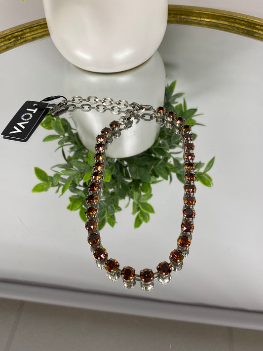 Tova Oakland Necklace in Antique Silver Chocolate - FINAL SALE