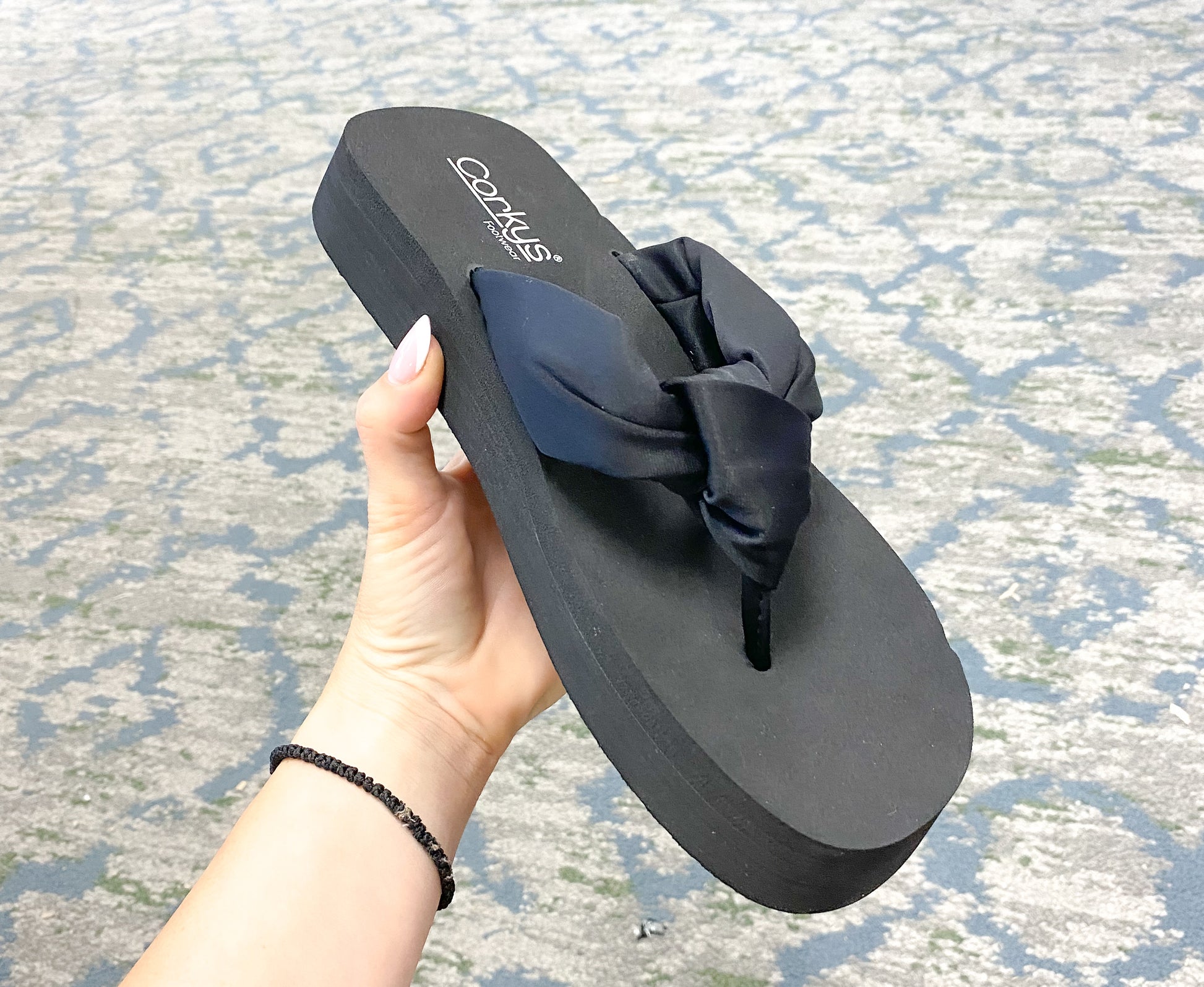 Corky's Black You Go Girl Sandals