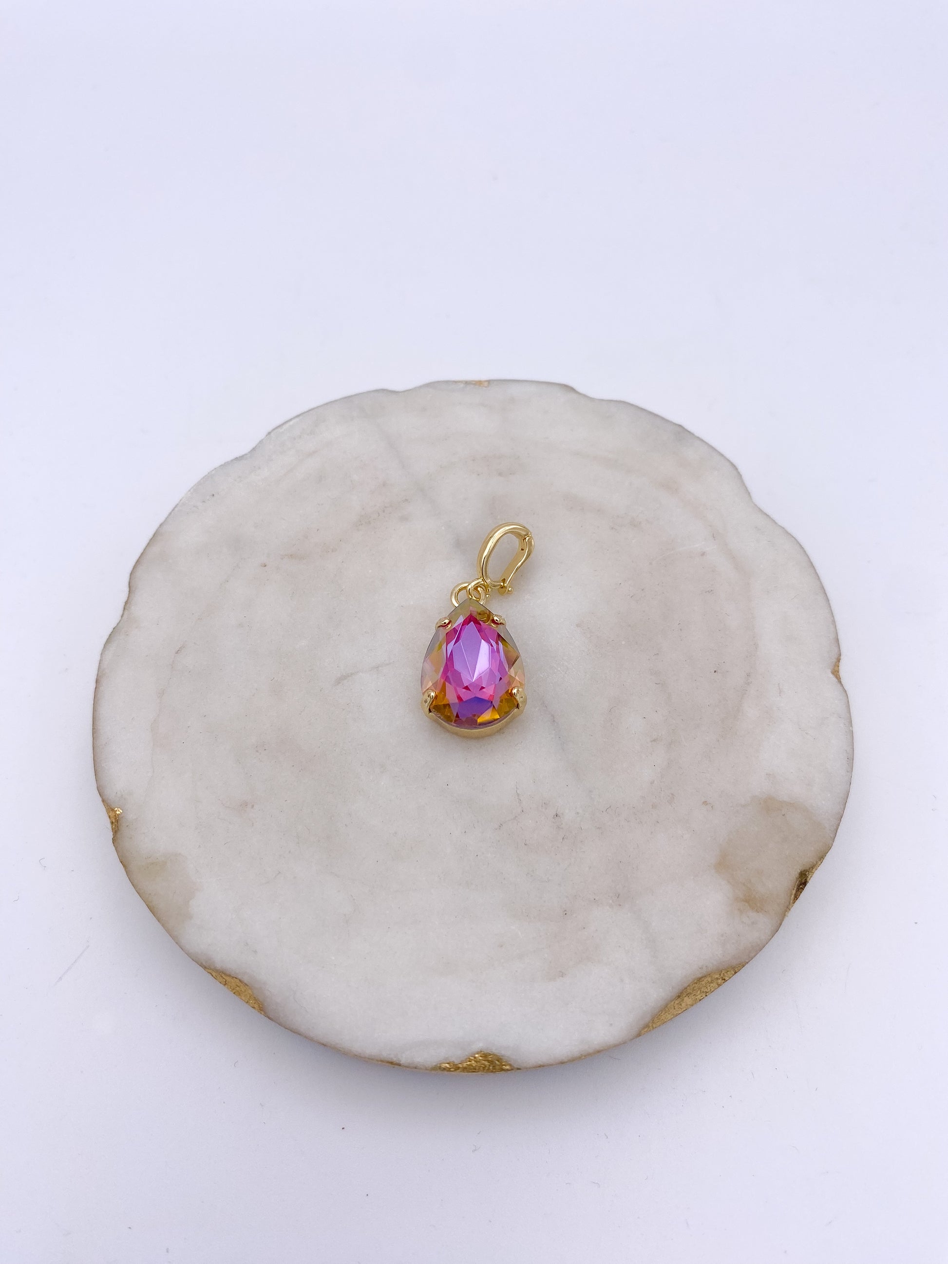 Teardrop Charm in Candy Sunset