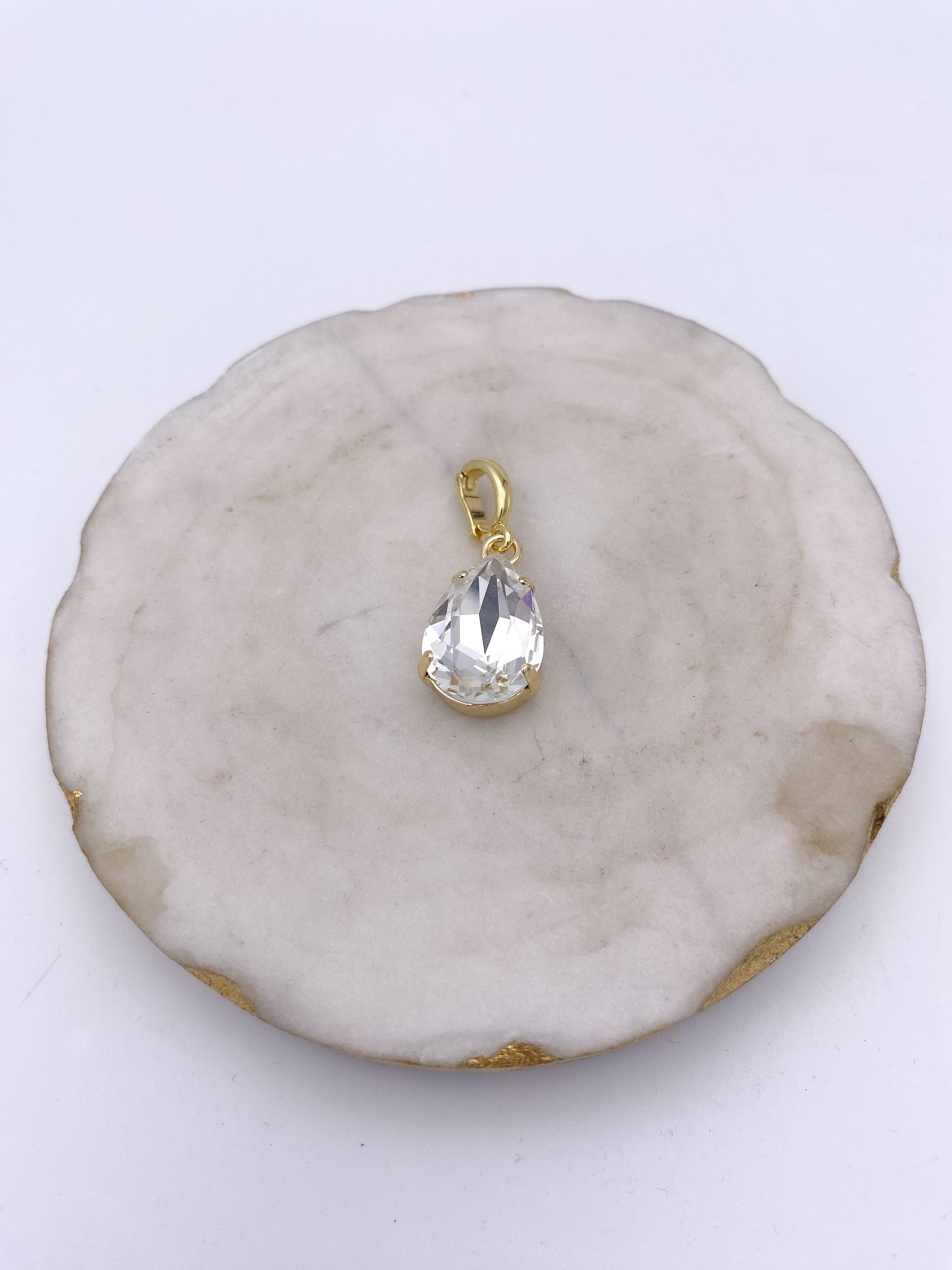 Teardrop Charm in Clear
