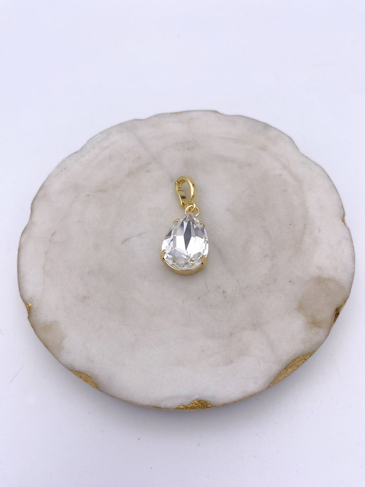Teardrop Charm in Clear