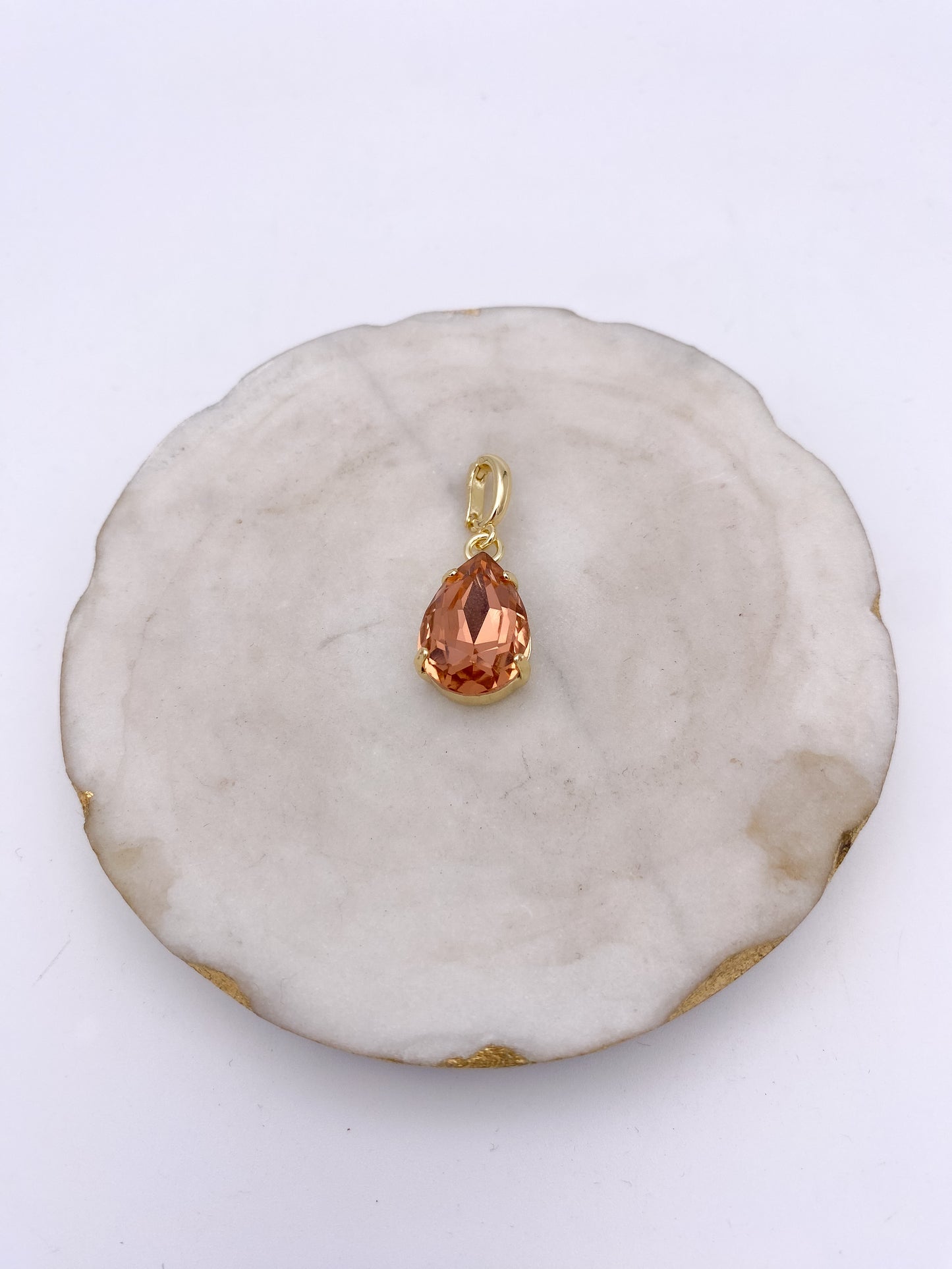 Teardrop Charm in Rose