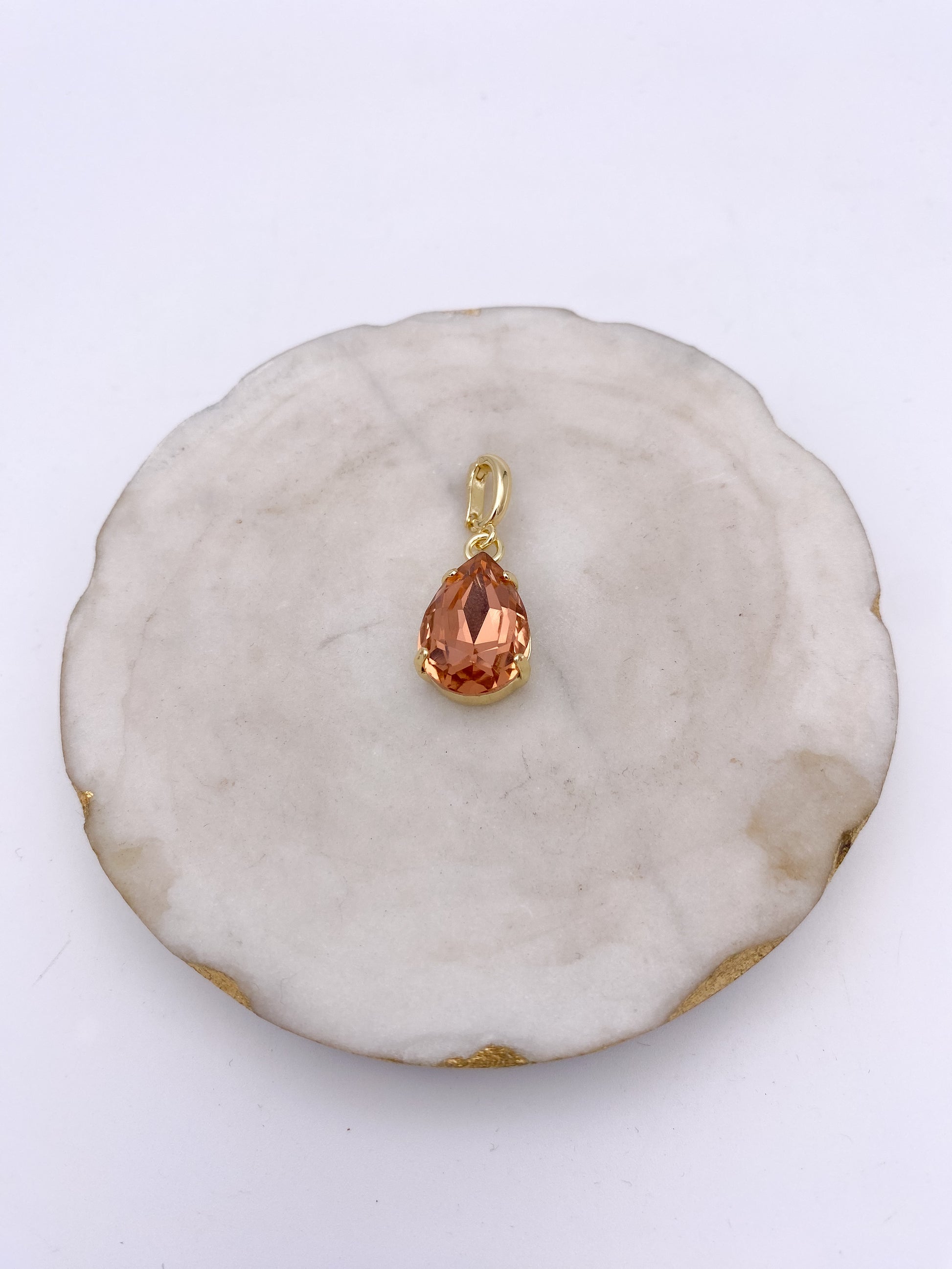 Teardrop Charm in Rose